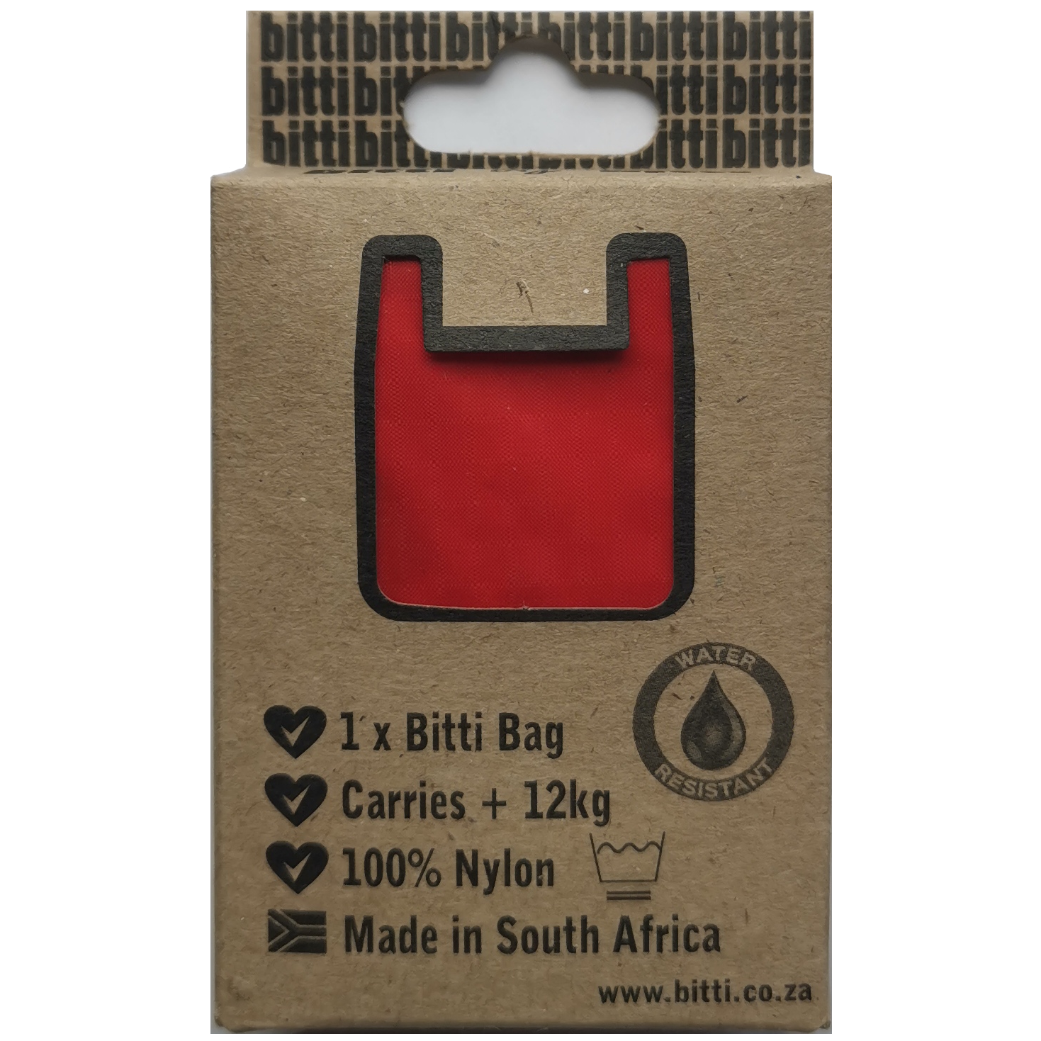 Bitti Red Reusable Shopping Bag